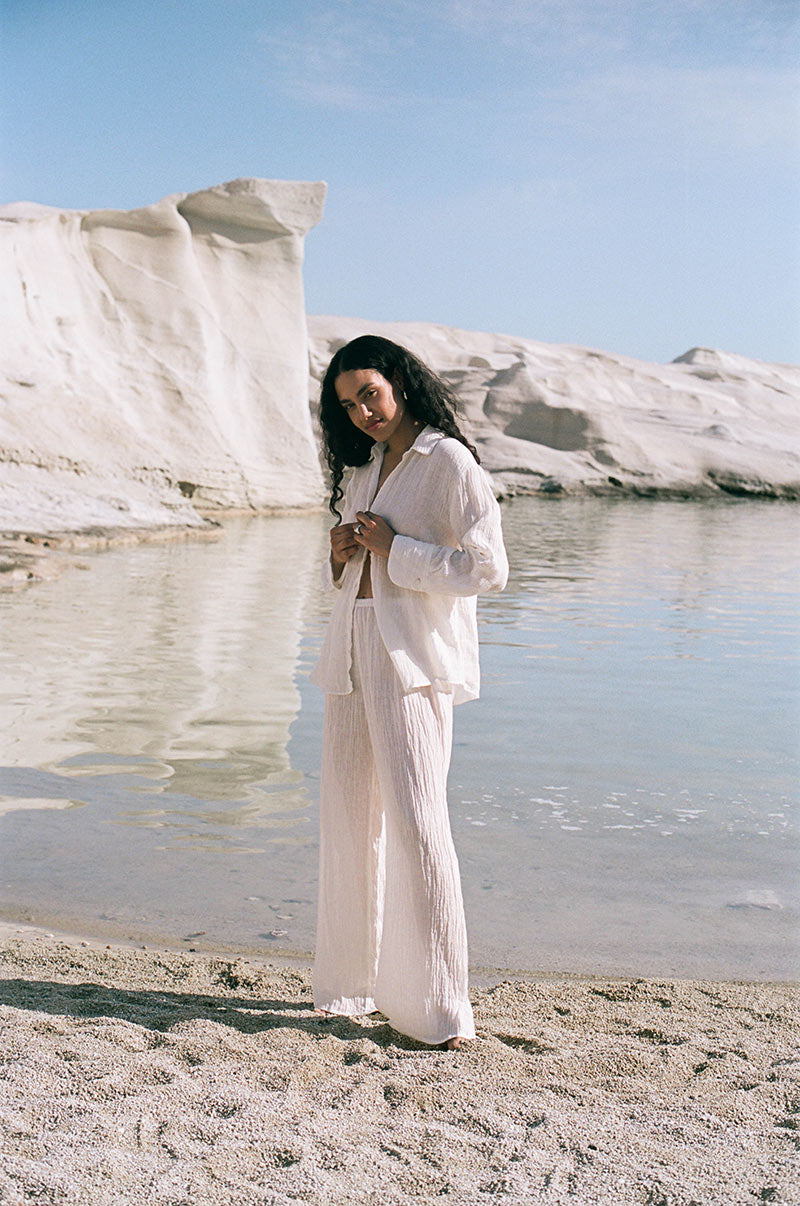 No iron travel ready linen shirt