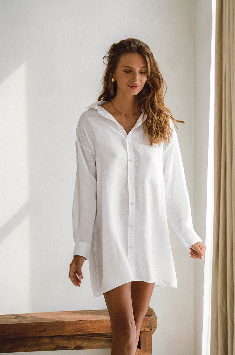 chinese dress ladies Rove Women's Linen Shirt Oversized