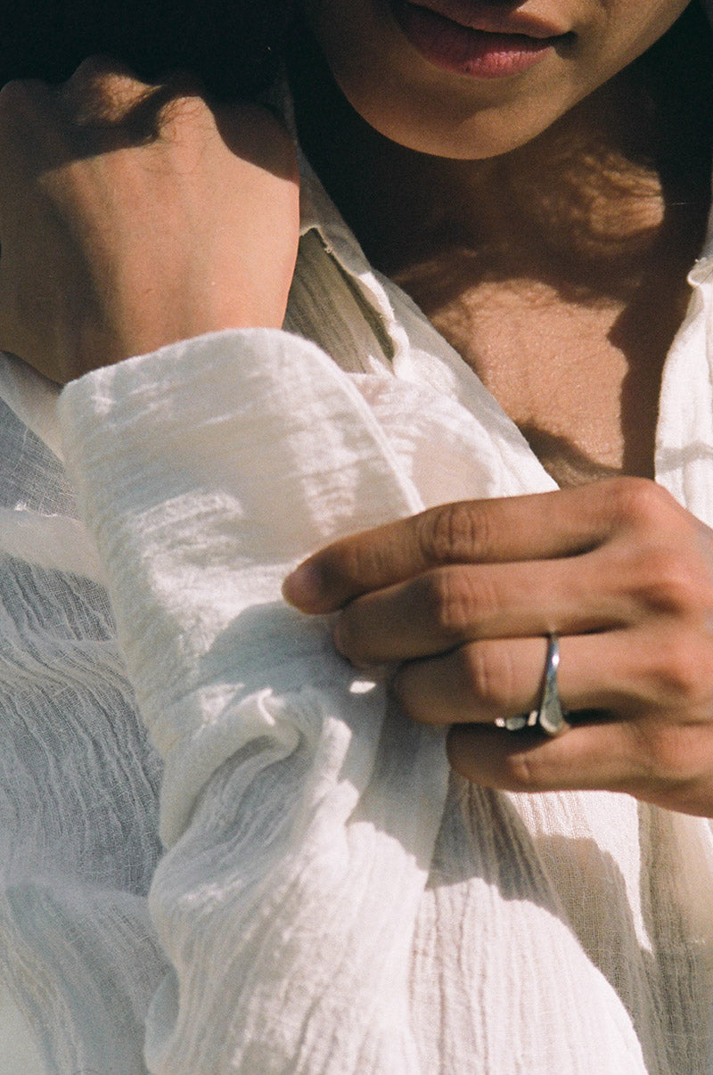 Breathable linen crinkle euro summer shirt