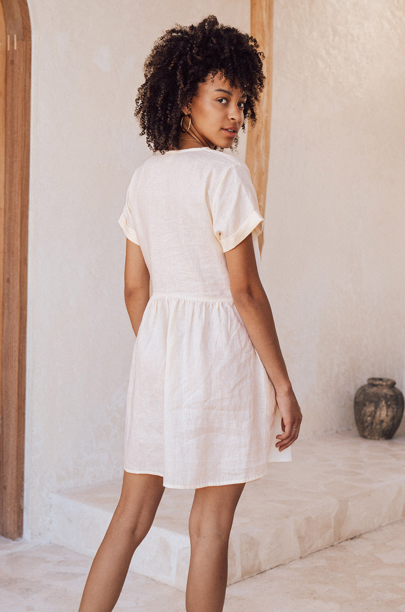 French linen loose fitted babydoll - womenswear