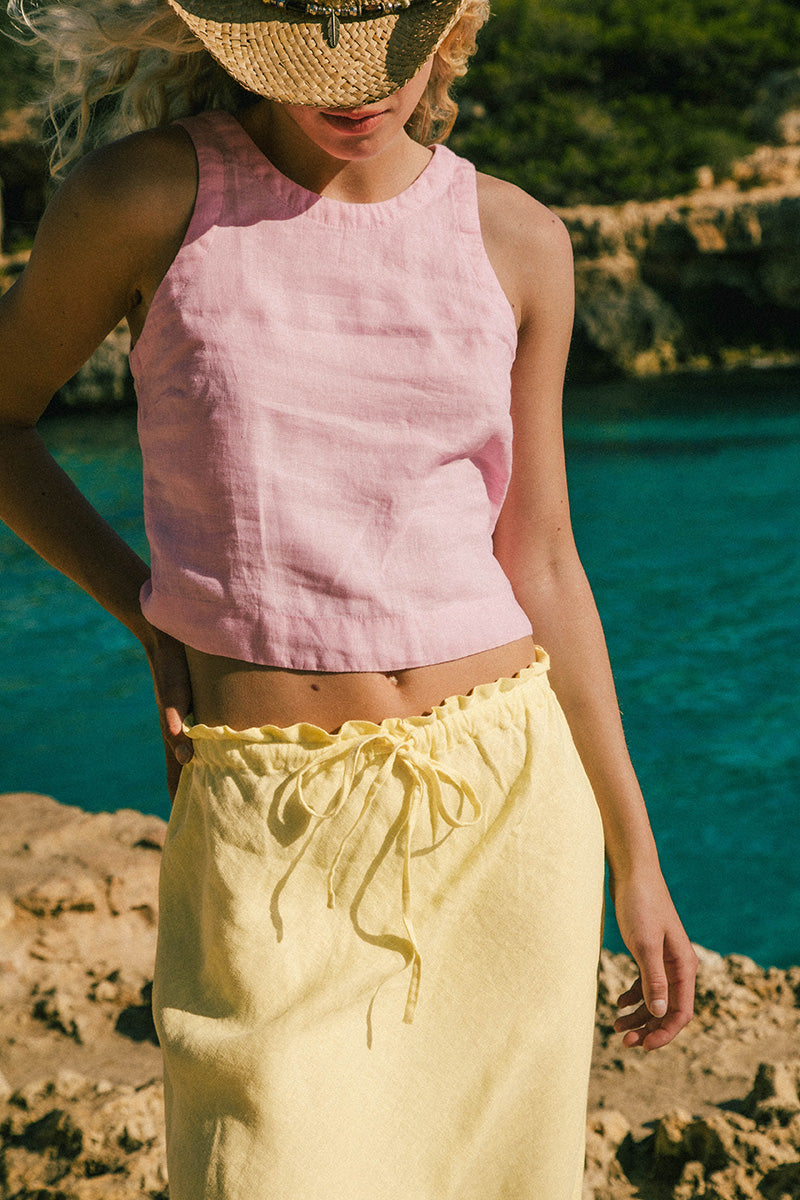 PALMA Top - light rose linen