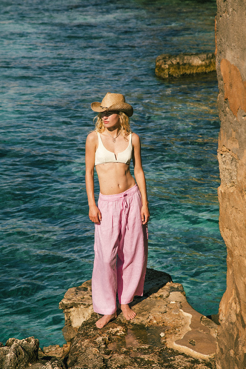 Euro summer bubblegum pink pants