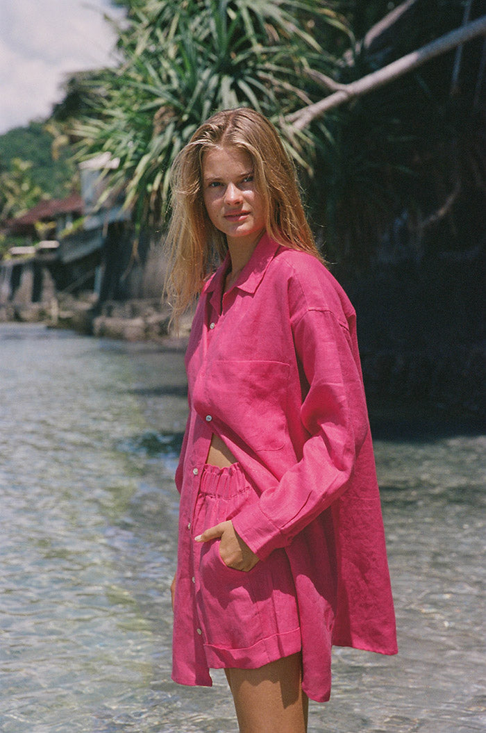 SUMMER Shirt Dress - Pink - ROVE Designs