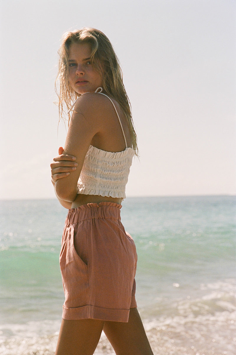 Ethically made rolled-cuffed shorts - womenswear