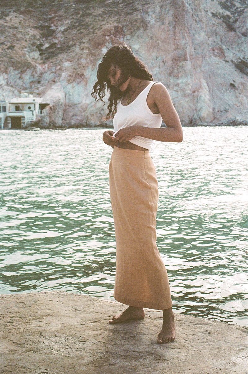 SUMMER Midi Skirt - Sand - ROVE Designs