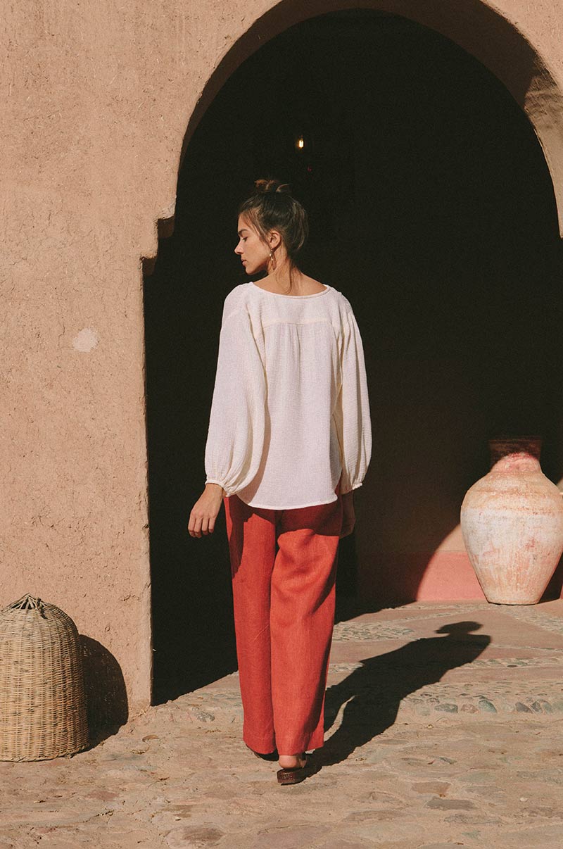 EASE Pants - warm red hemp